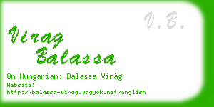 virag balassa business card